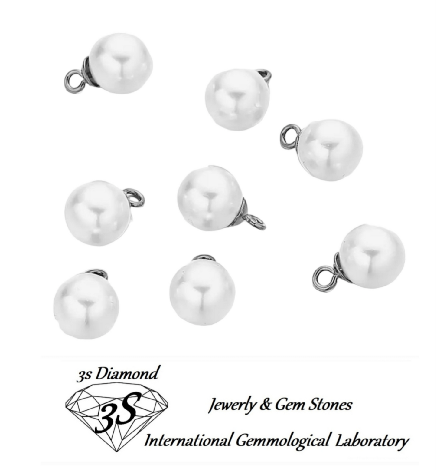 ciondolo in oro bianco con perla naturale australiane 9 mm