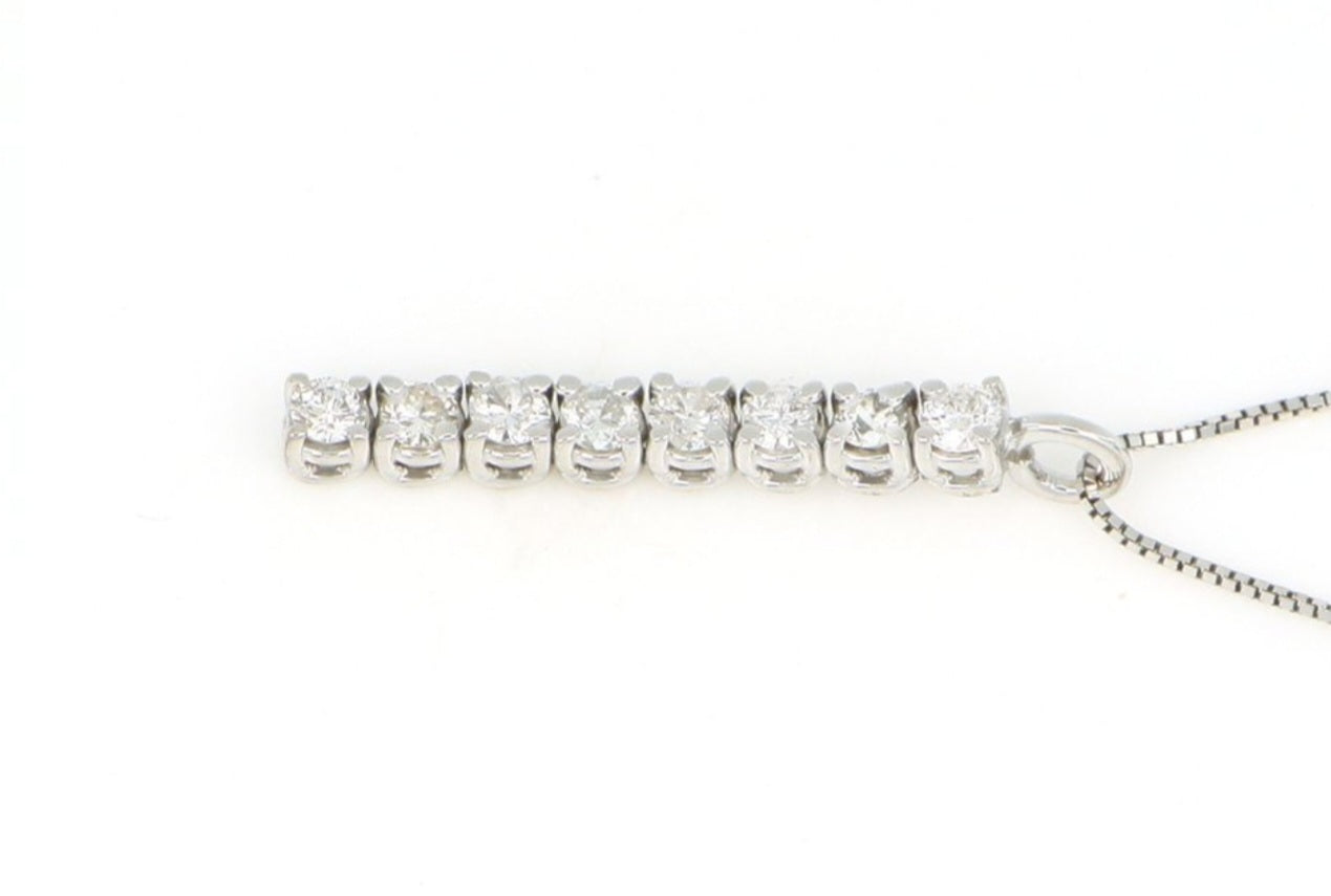 Ciondolo tennis in oro e diamante naturale 0.32ct