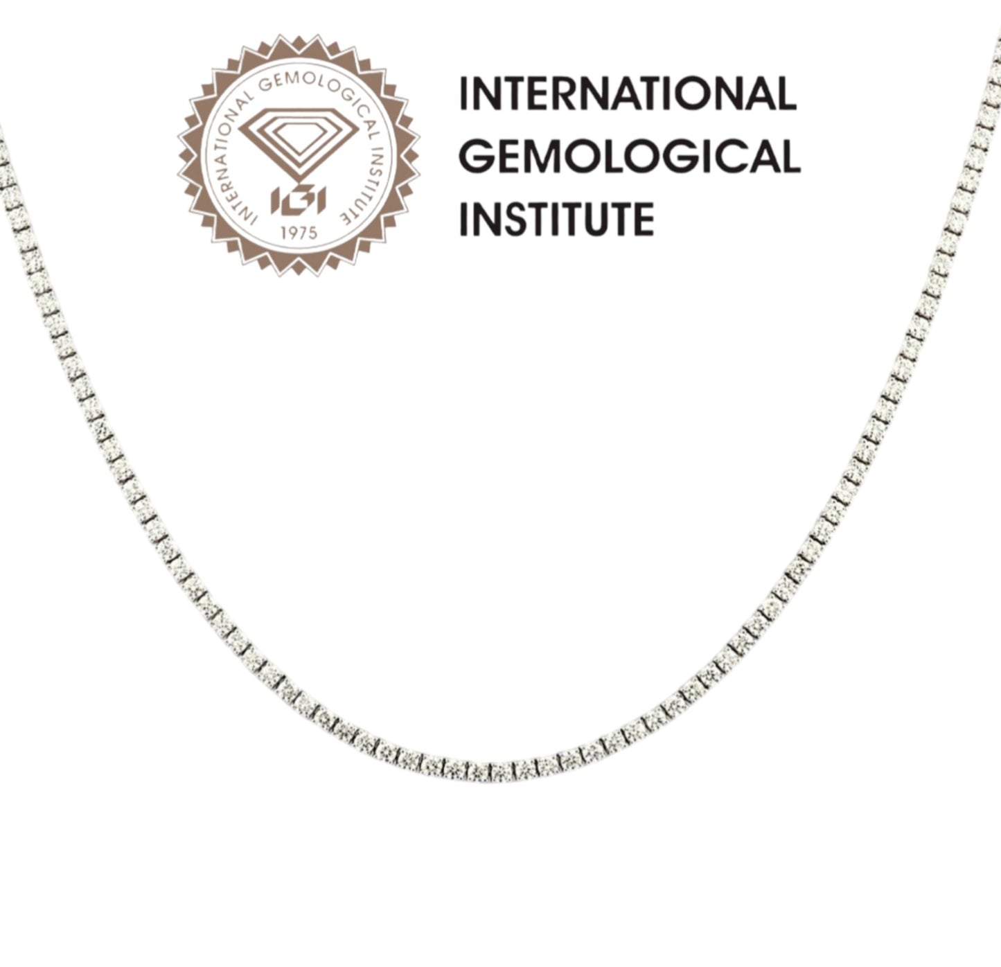 Collana tennis in oro e diamanti naturali 11ct certificato IGI