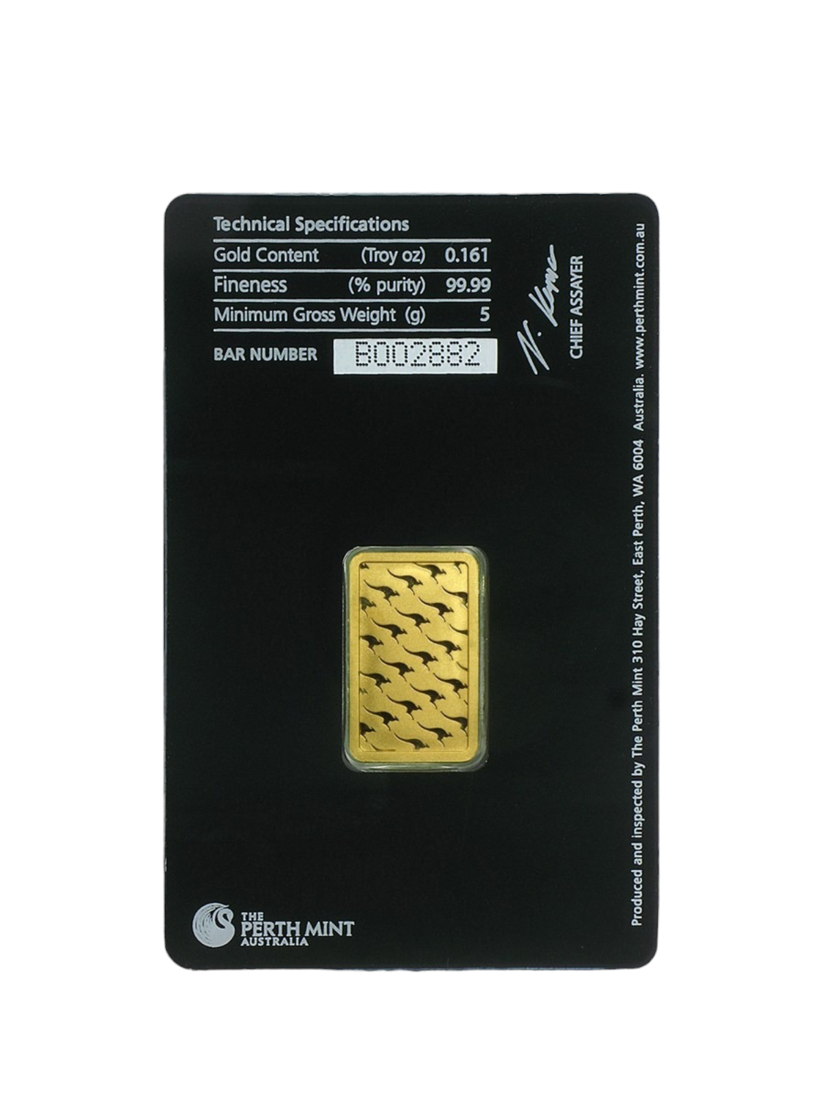 Lingotto oro puro 24k 5 grammi (the perth mint) Australia