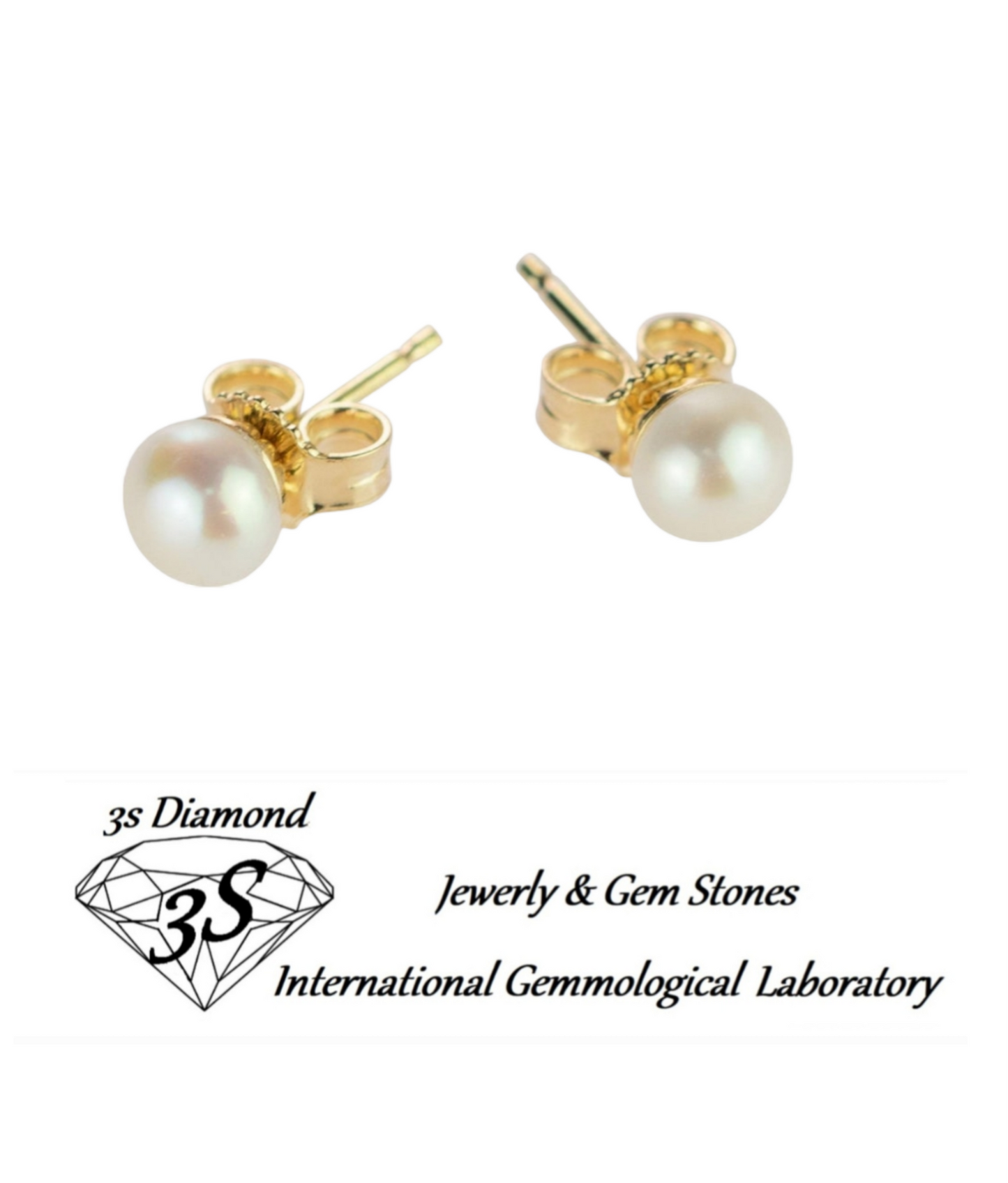 Pendientes de oro blanco de 18k con 2 perlas australianas naturales de 9mm