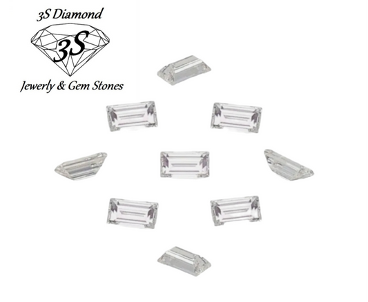 9 piezas de diamantes naturales talla baguette de 0,72 ct color D VVS1
