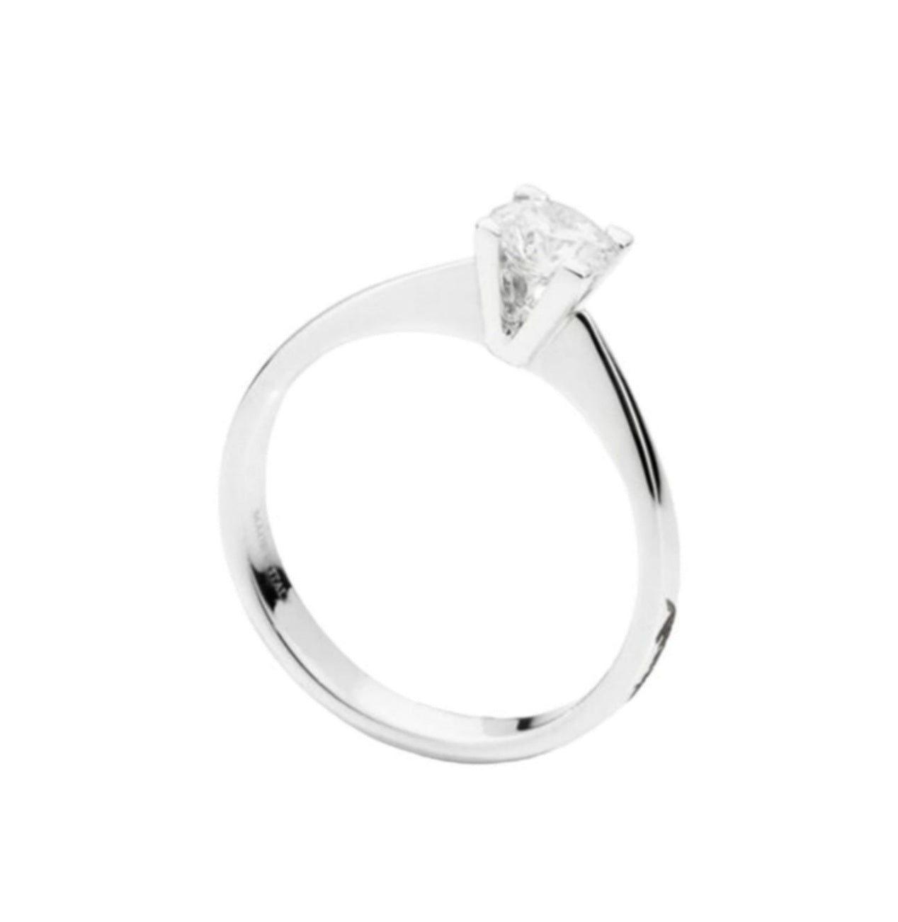 Anello solitario diamante naturale 0.20 ct certificato IGI D IF