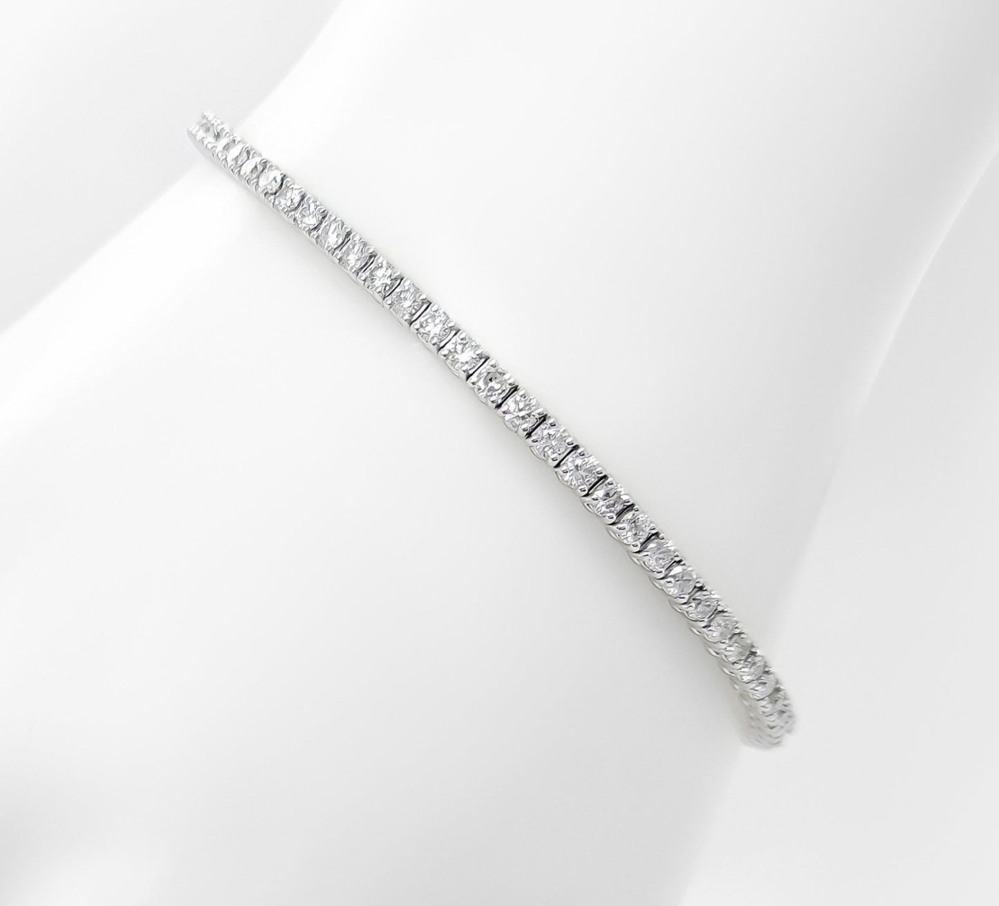 Bracciale - 18 carati Oro bianco - 10.12ct. tw. Diamante (Naturale)