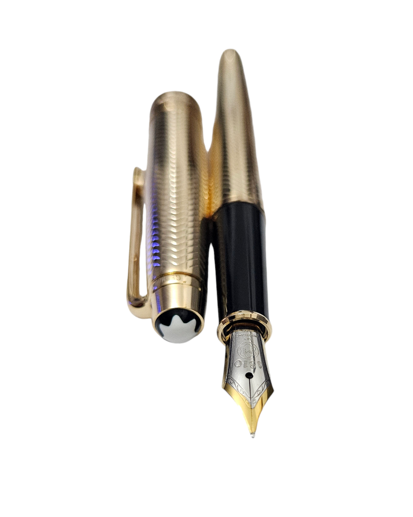 PLUMA ESTILOGRÁFICA MONTBLANC BAÑADA EN ORO MEISTERSTÜCK