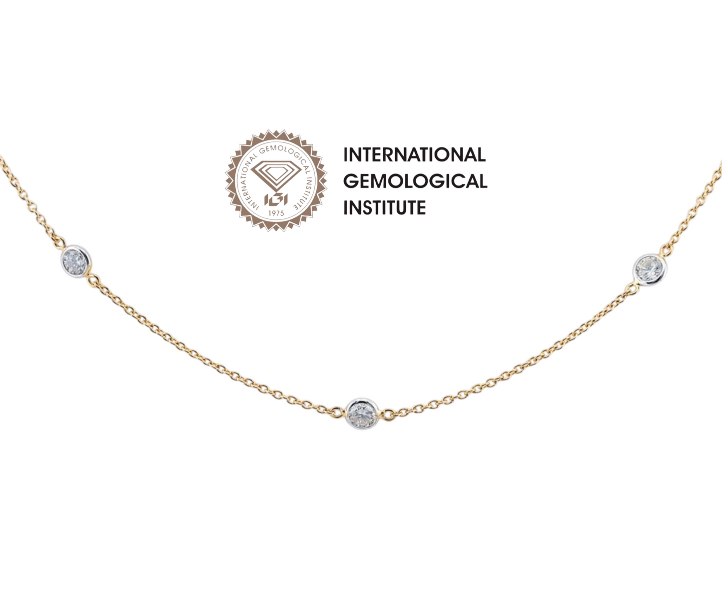 Collana in oro giallo 18k e diamanti naturali  2.80ct