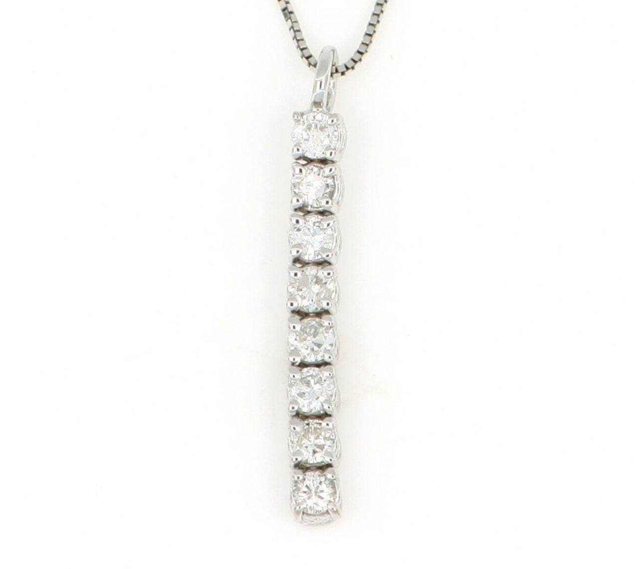 Ciondolo tennis in oro e diamante naturale 0.32ct