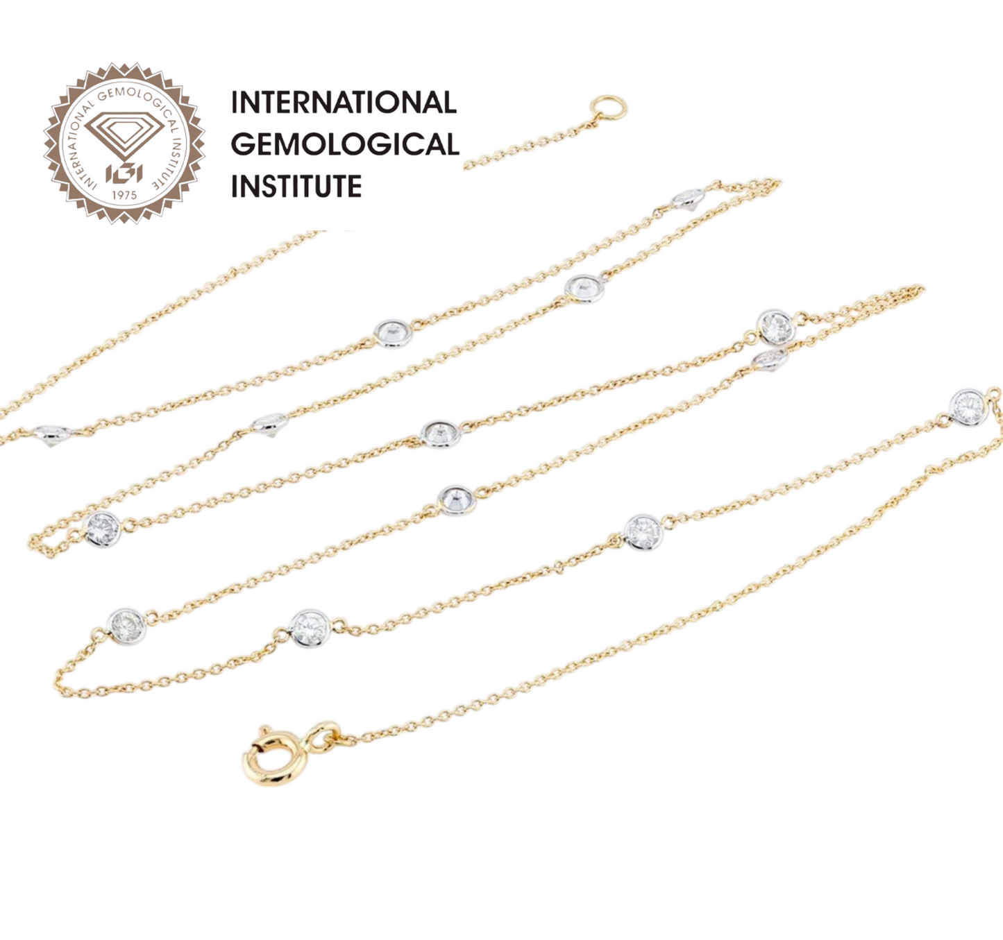 Collana in oro giallo 18k e diamanti naturali  2.80ct