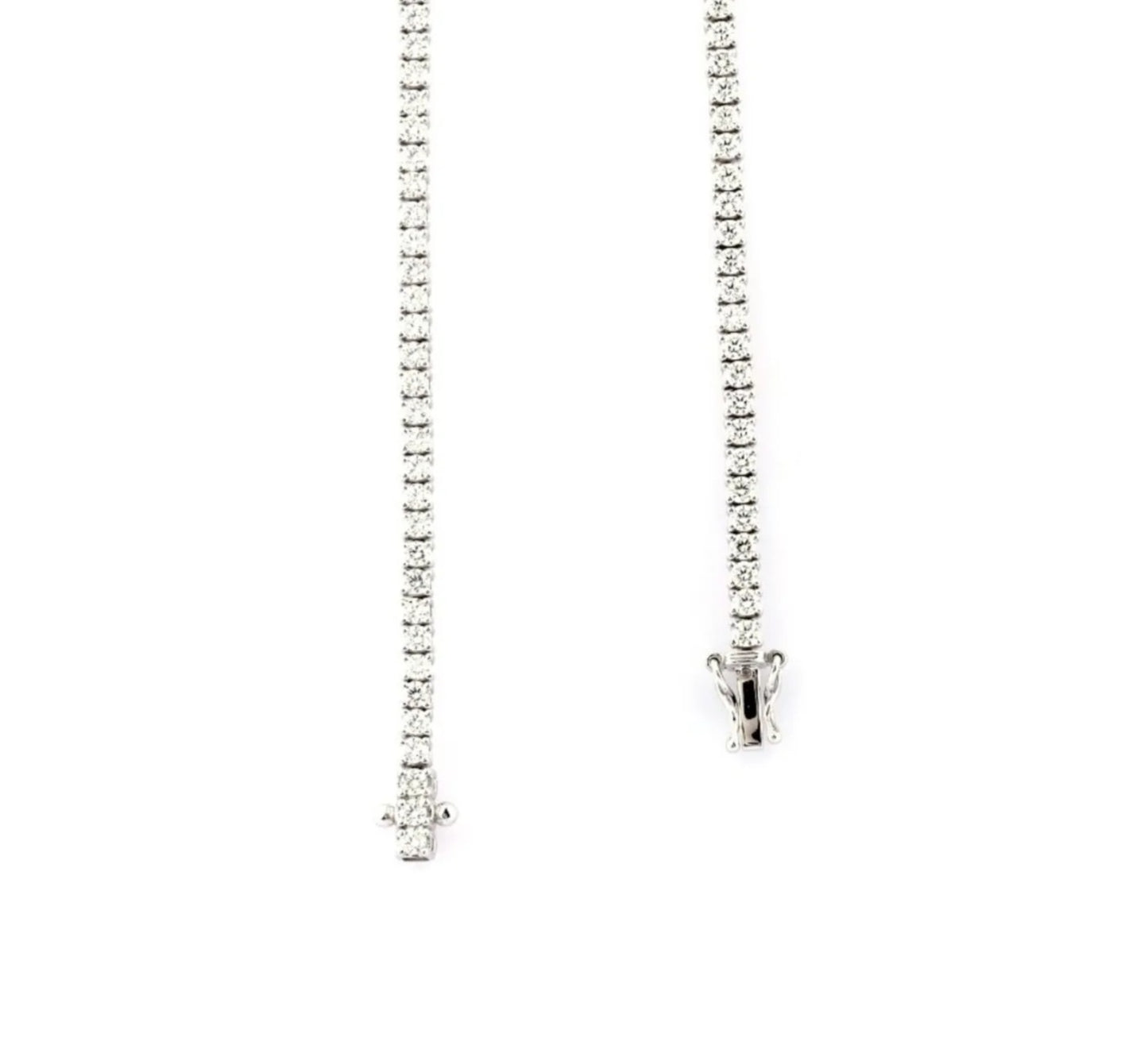 Collana tennis in oro e diamanti naturali 9.90ct certificato IGI