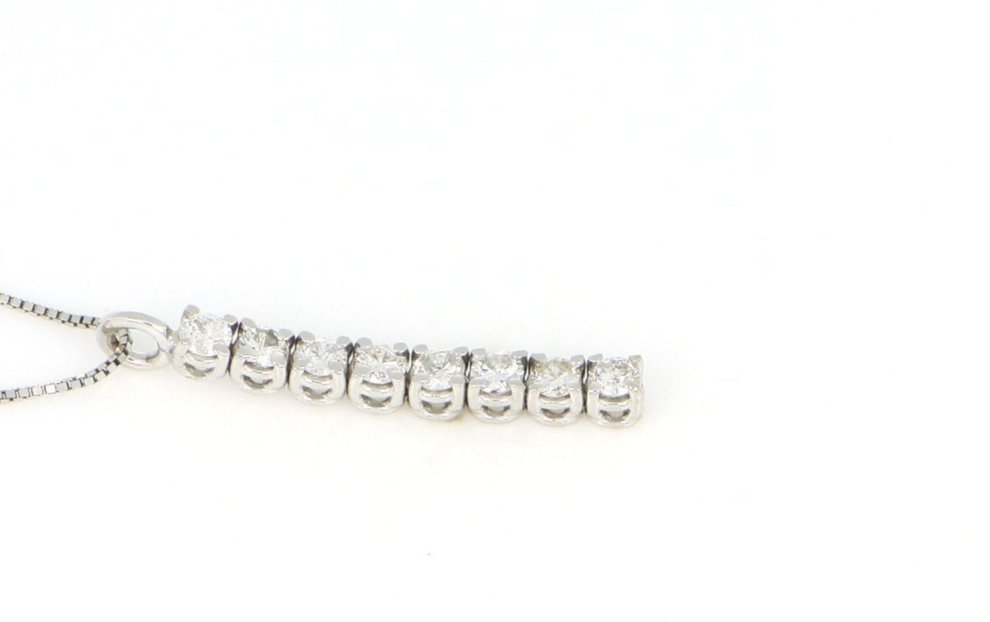 Ciondolo tennis in oro e diamante naturale 0.32ct