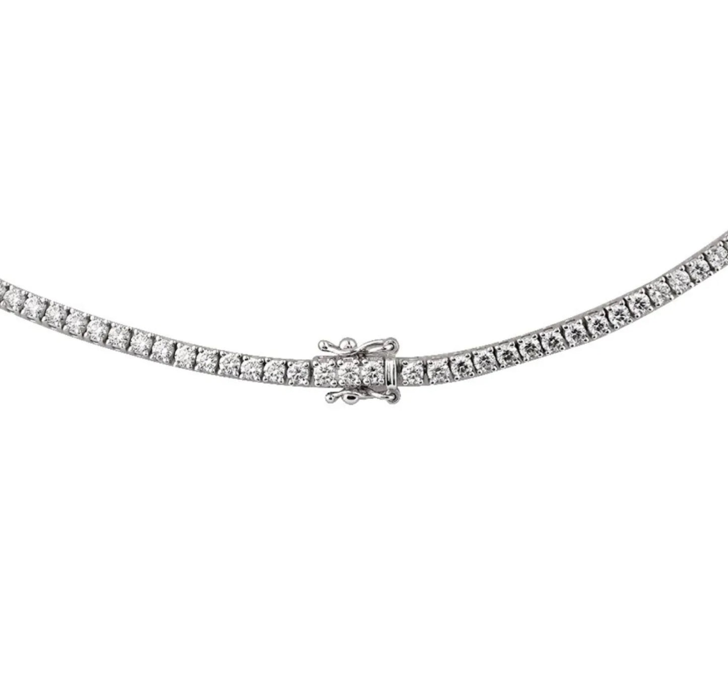 Collana tennis in oro e diamanti naturali 9.90ct certificato IGI