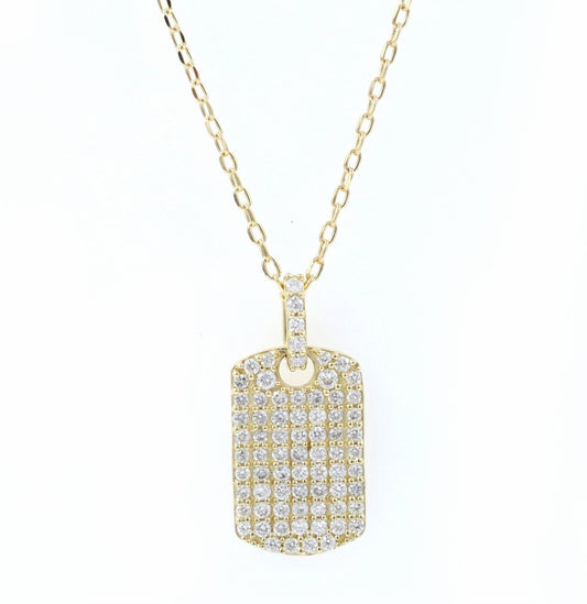 Collana con ciondolo in oro 18kt con diamanti naturali 0.33ct