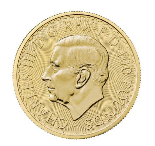 100 pounds sterline oro 24k britannia 1 oz(31,10 g) CARLO III