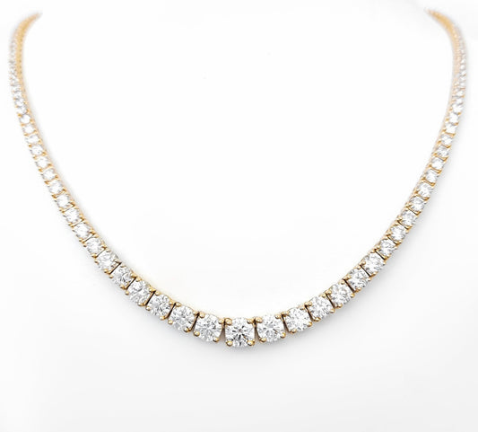 Collana - 18 carati Oro giallo, D-E/VVS - 11.43ct. tw. Diamante (Naturale)