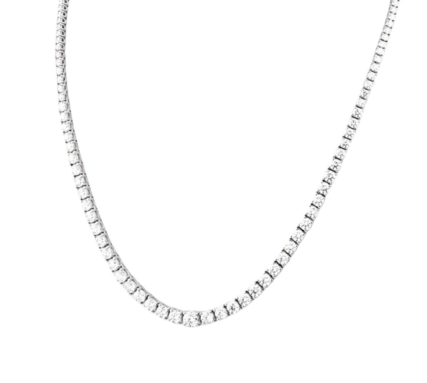 Collana tennis in oro e diamanti naturali 9.90ct certificato IGI