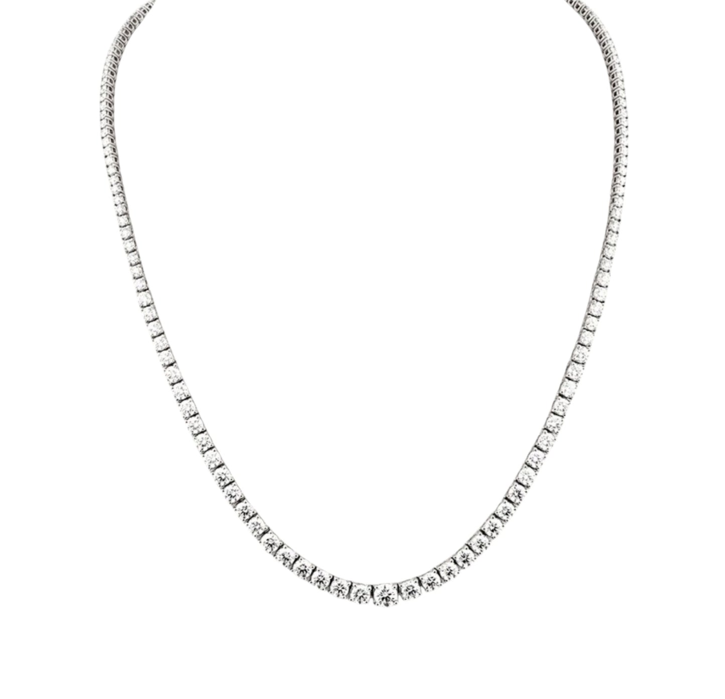 Collana tennis in oro e diamanti naturali 9.90ct certificato IGI