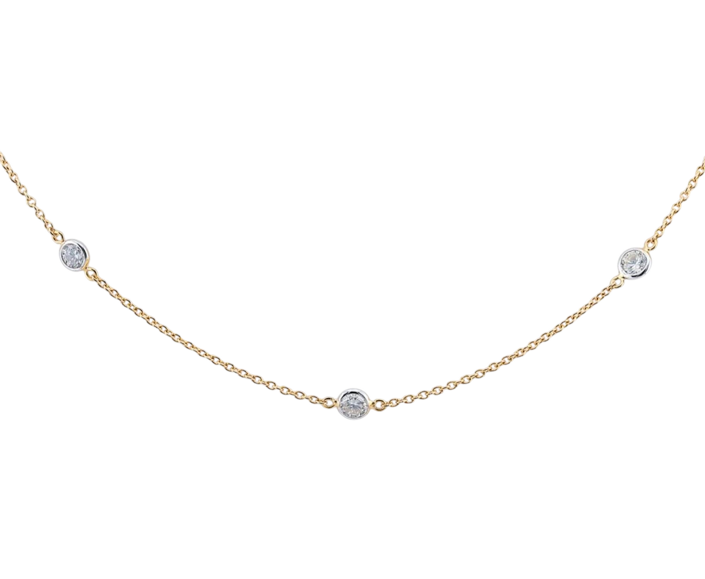 Collana in oro giallo 18k e diamanti naturali  2.80ct
