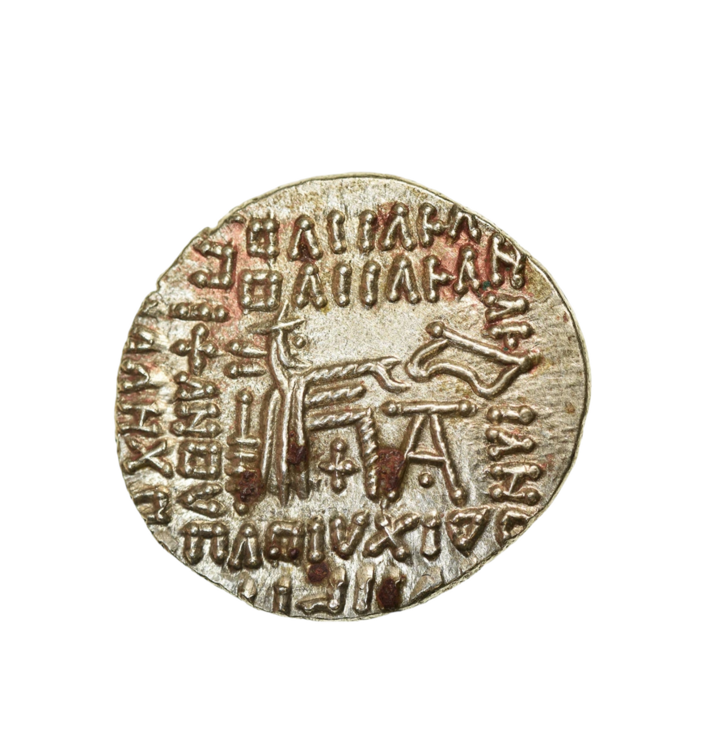 Antico moneta d'argento 999,9 monete antiche greche AD 51-78