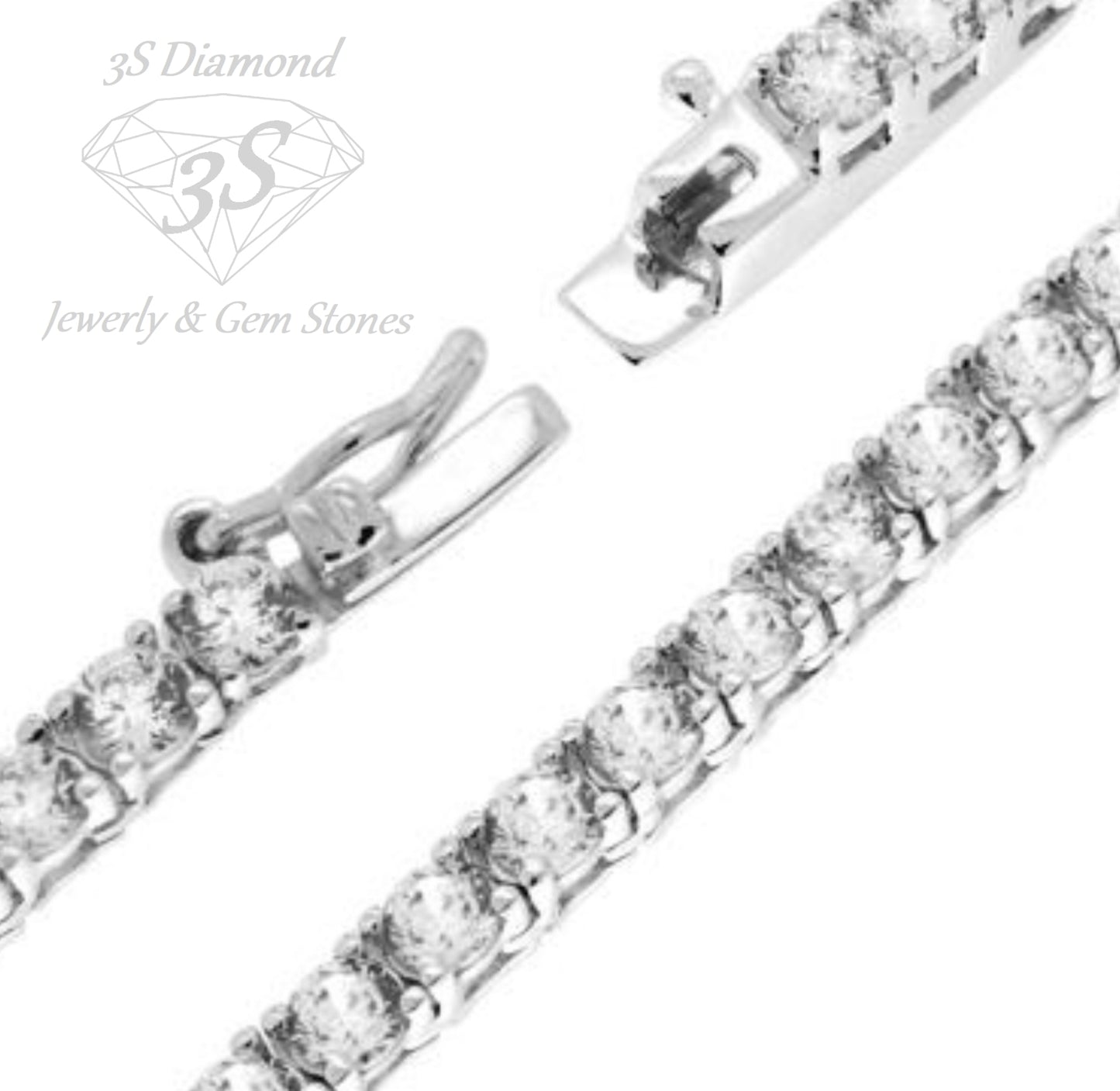 collana pendente tennis in  oro bianco e con  diamanti naturali 12ct