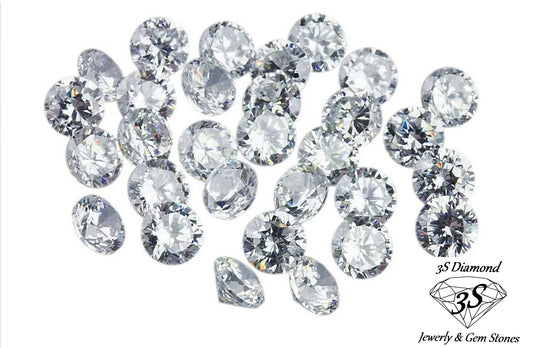 Lote de 1ct de diamantes naturales de 2,20 mm color D VVS1