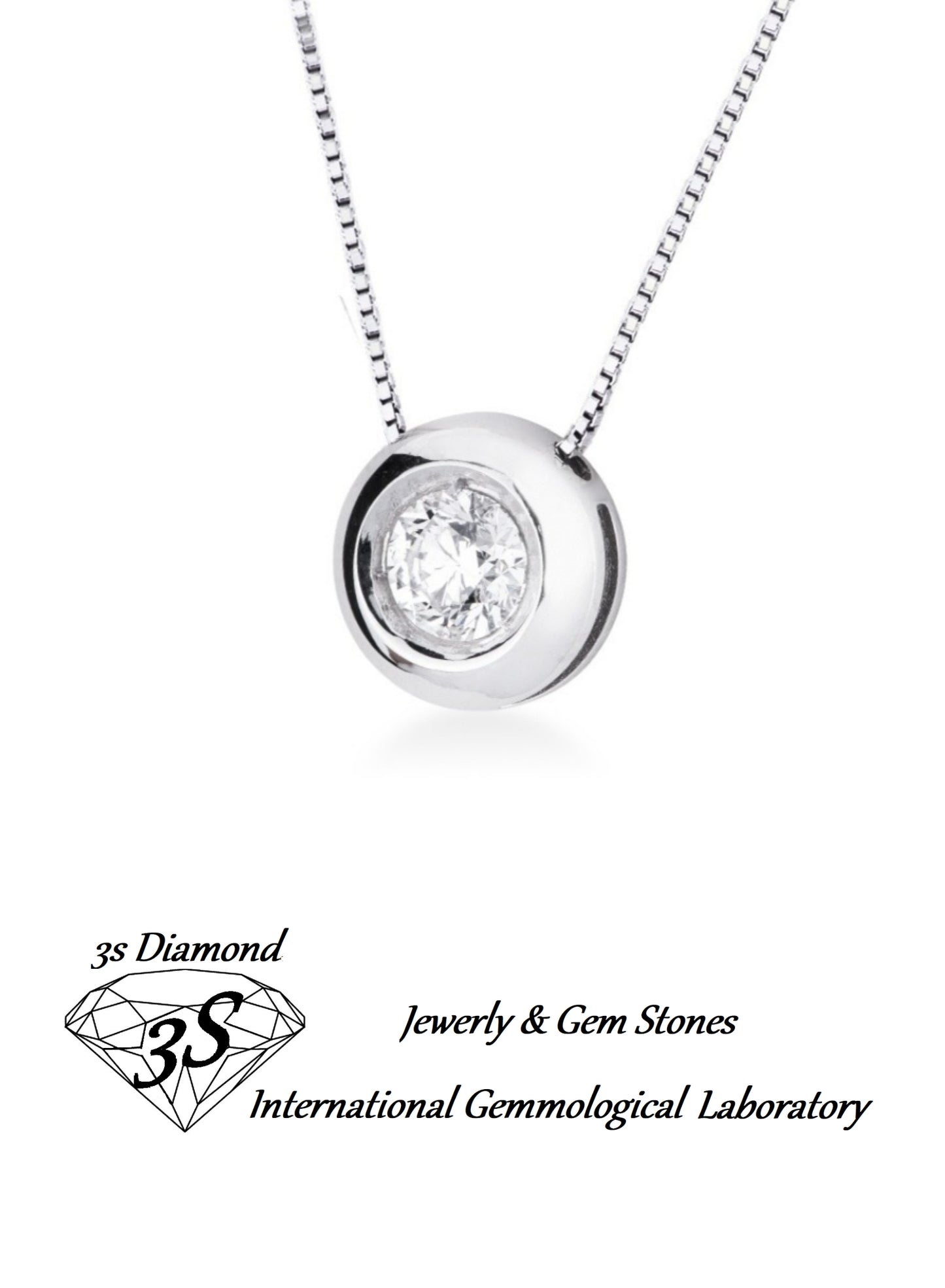 set completo ciondolo e orecchini punto luce a cipollina in oro bianco 18k 750 e 3 diamanti naturali 0,75 ct E F