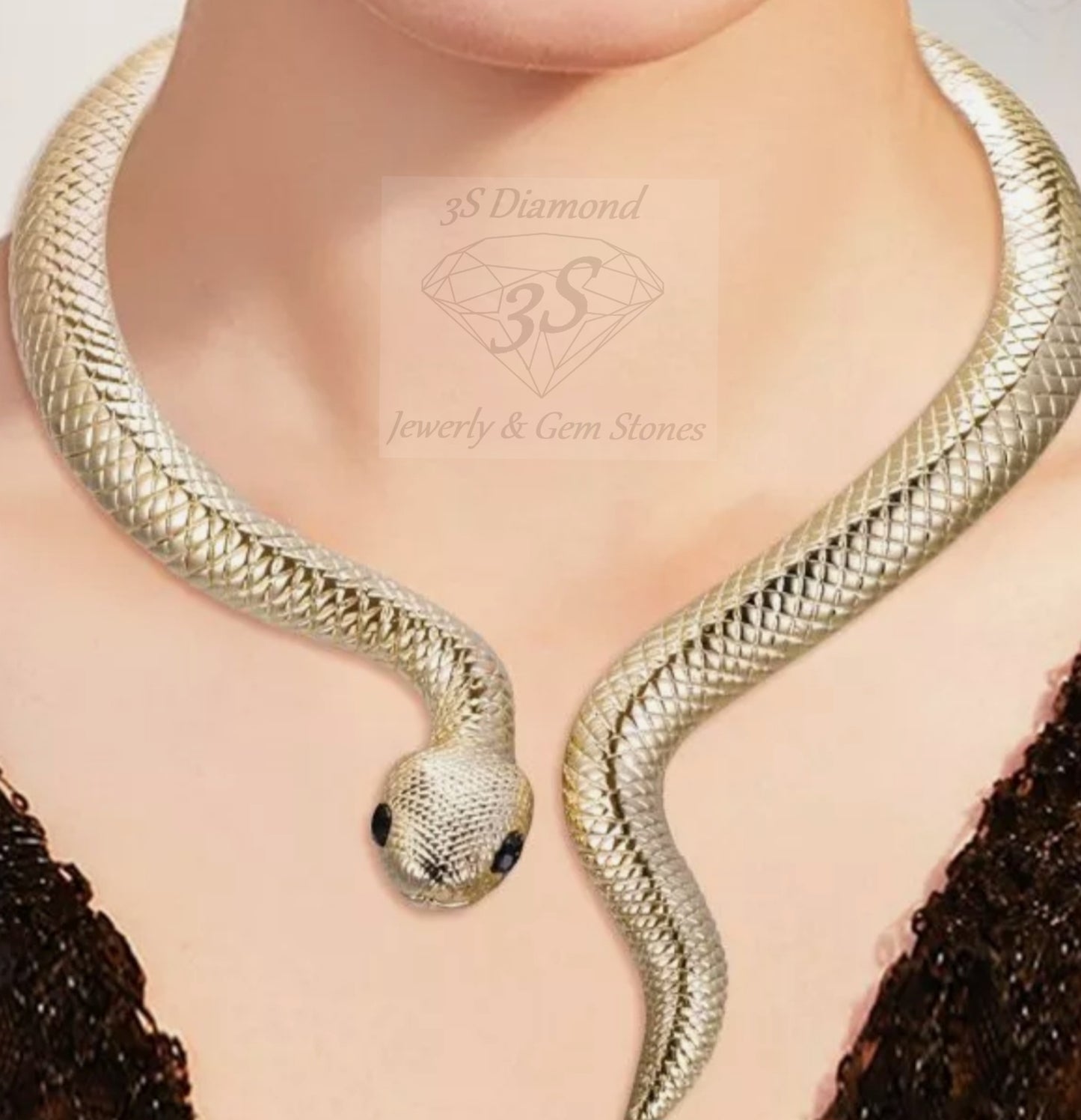 collana serpente 110 grammi oro 18k 750