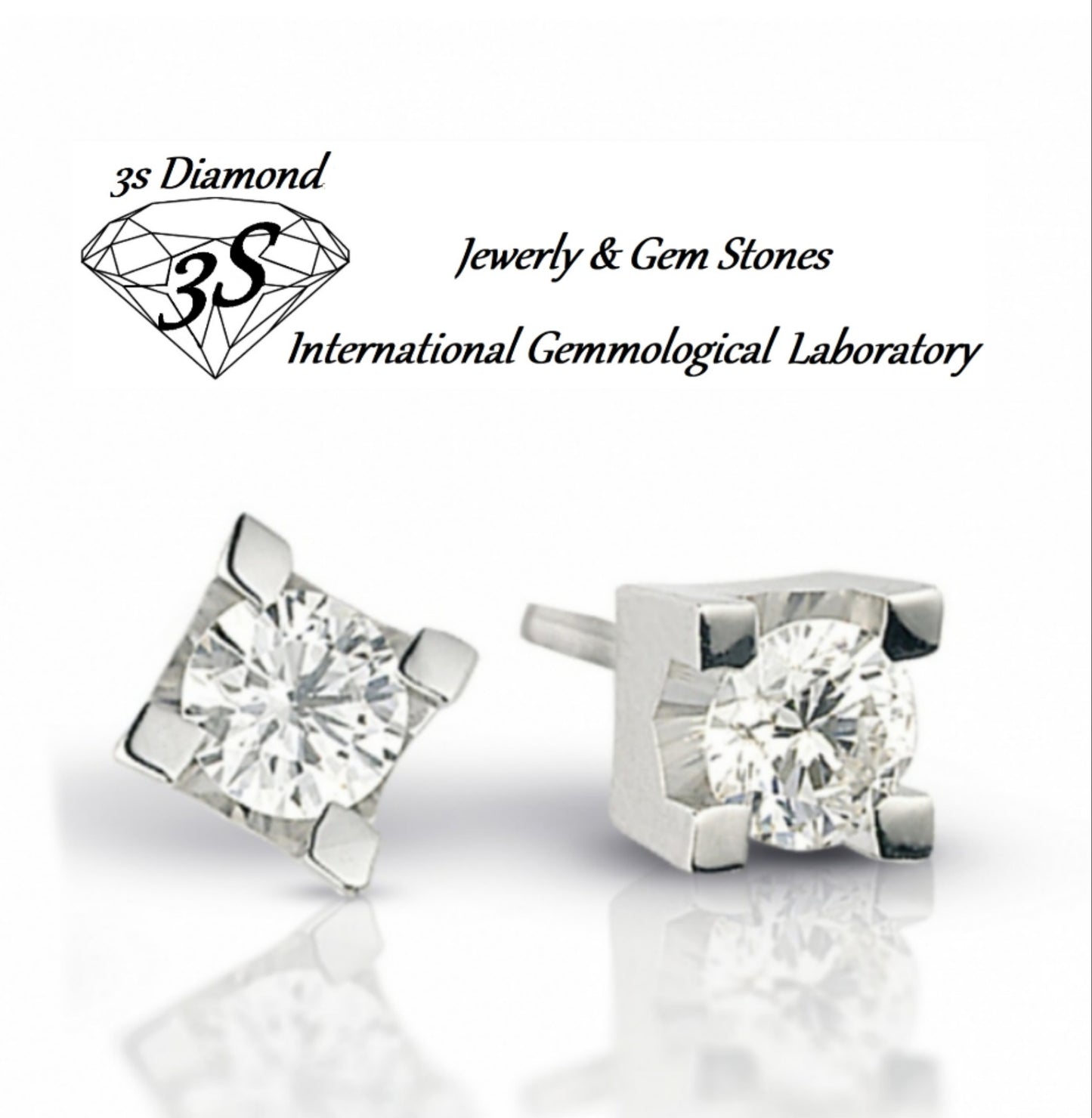 set completo ciondolo e orecchini punto luce oro 18k 750 e diamanti naturali 1,35 ct D VVS1