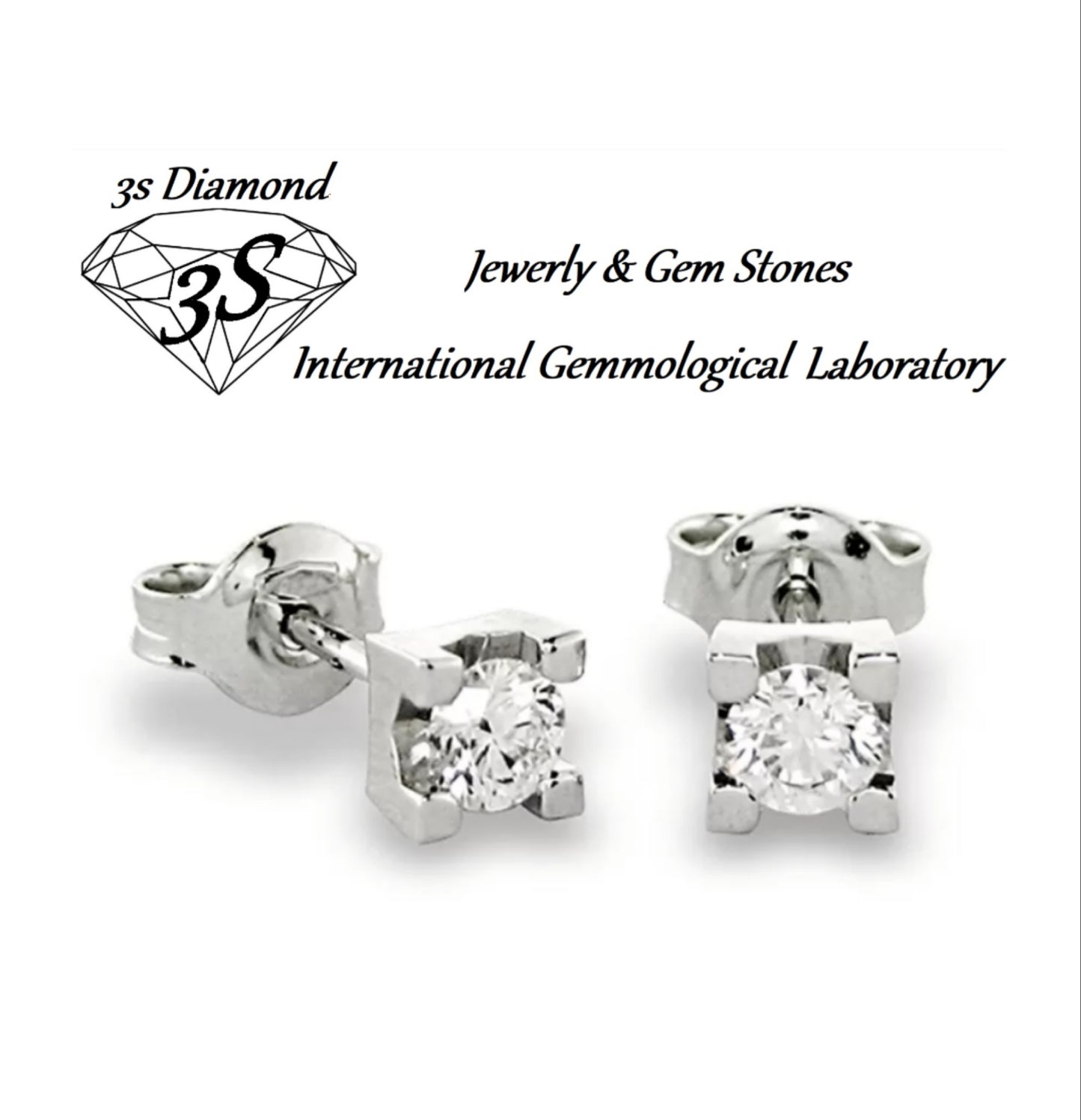 set completo ciondolo e orecchini punto luce oro 18k 750 e diamanti naturali 0,75 ct color E VVS1