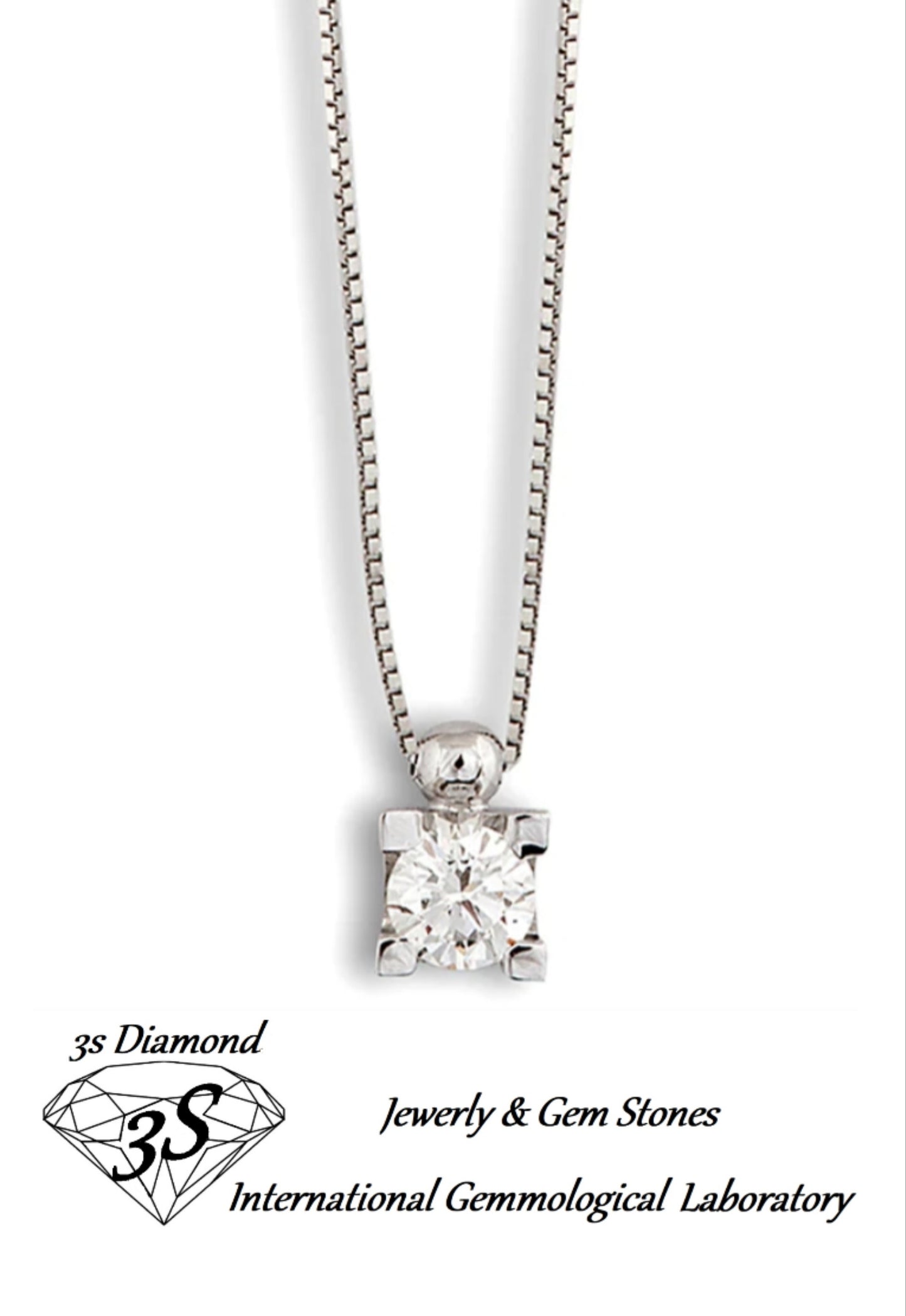 set completo ciondolo e orecchini punto luce oro 18k 750  e diamanti naturali 1,05 ct color D VVS1