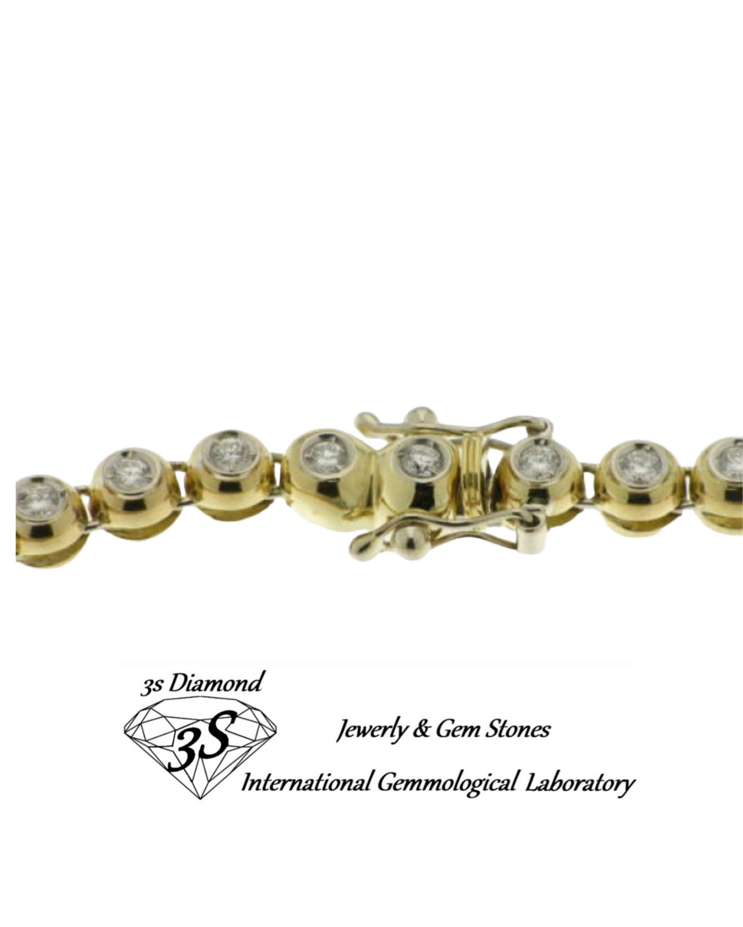 bracciale tennis a cipollina in oro bianco 18k e diamanti naturali 1,5 ct